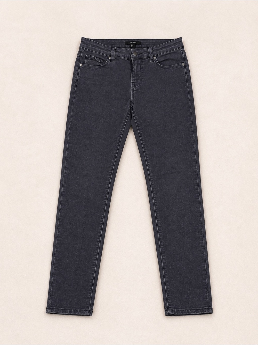 FOREVER 21 SKINNY STRETCH JEANS WOMENS SIZE 25 CHARCOAL GRAY Y2K DENIM
